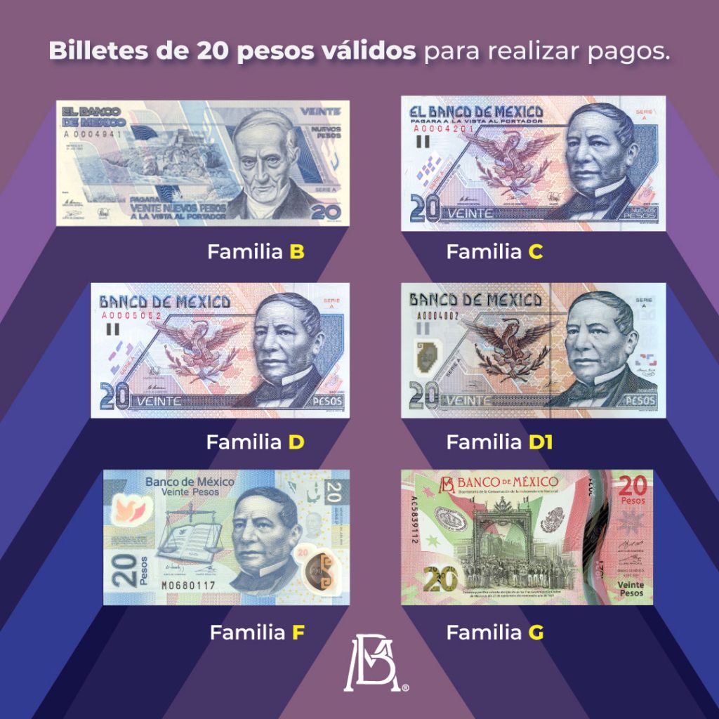 nueva familia de billetes, billete de 20 pesos, Banco de México, Banxico, billete de 2 mil