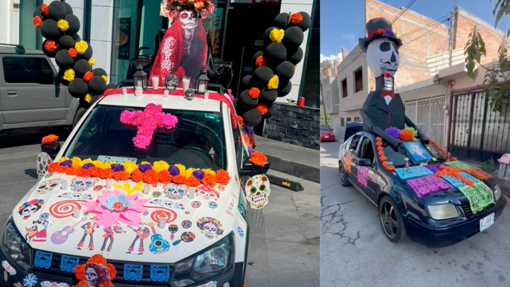 multa por decorar, Día de Muertos, decorar autos Monterrey, seguridad vial, reglamento tránsito, adornos vehículos
