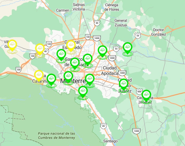 calidad del aire, Monterrey, SIMA Nuevo León, contaminación ambiental, temperatura Monterrey, aire favorable, 21 de octubre