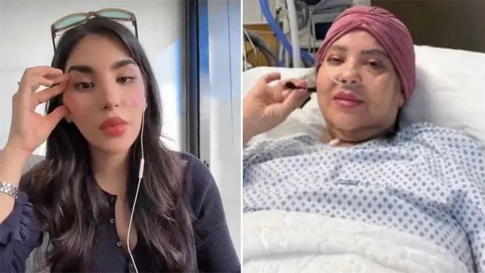 La madre de Kimberly Loaiza en una cama hospitalaria.