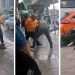 hombres metro pelea