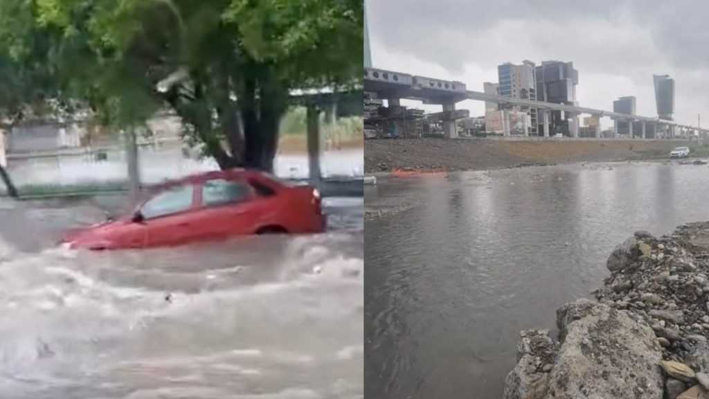 autos varados por la tormenta
