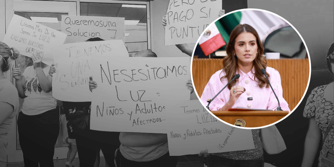 Lorena de la Garza exige soluciones a CFE ante apagones en Monterrey